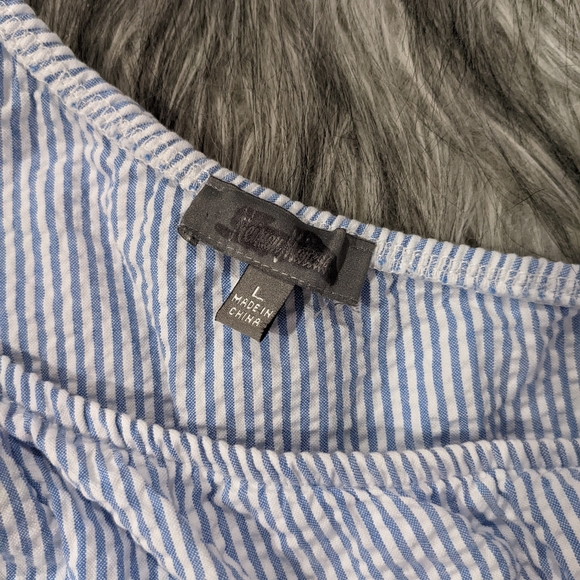 🩵 SOLD 🩵Neiman Marcus striped cotton one shoulder dress - Picture 4 of 7